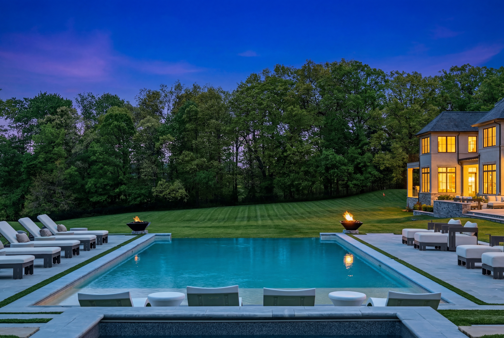 Twilight pool shot
